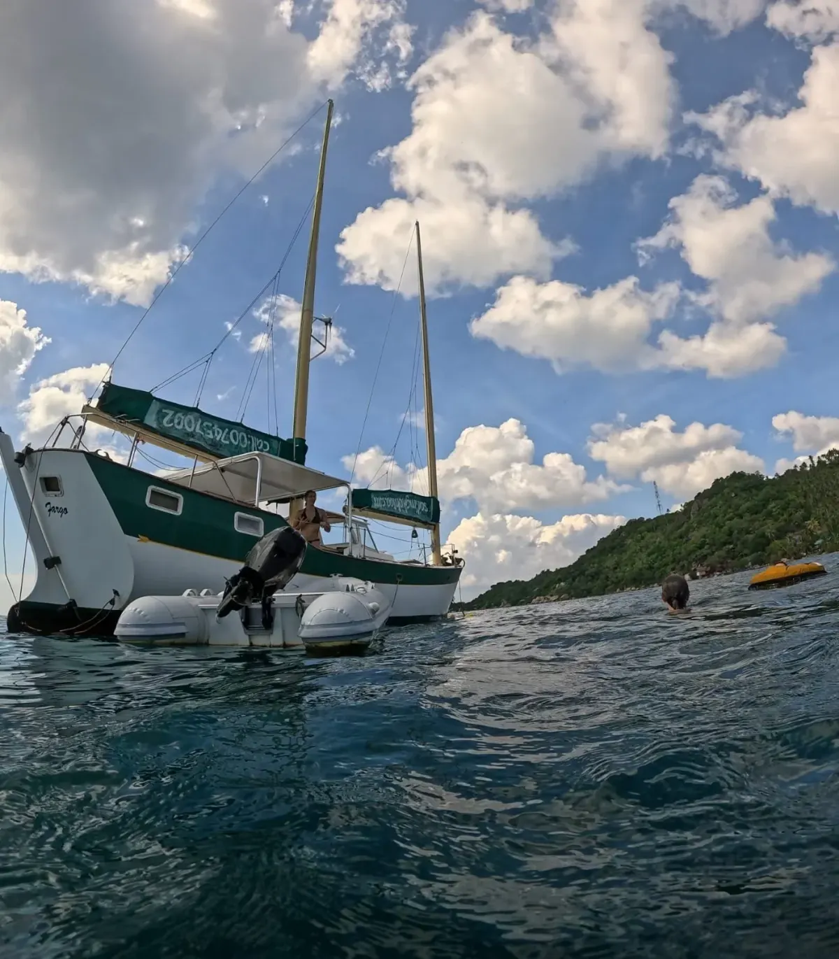 Freedivers and snorkelers during an Orenda ocean adventure near Koh Tao